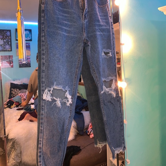 Light washed and denim ripped jeans - Picture 9 of 12